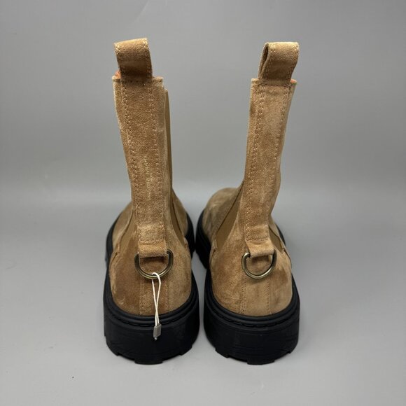 Philippe Model Boots Mens Size 11.5 Tan Suede Made in Italy Chunky Sole Chelsea - Picture 5 of 7